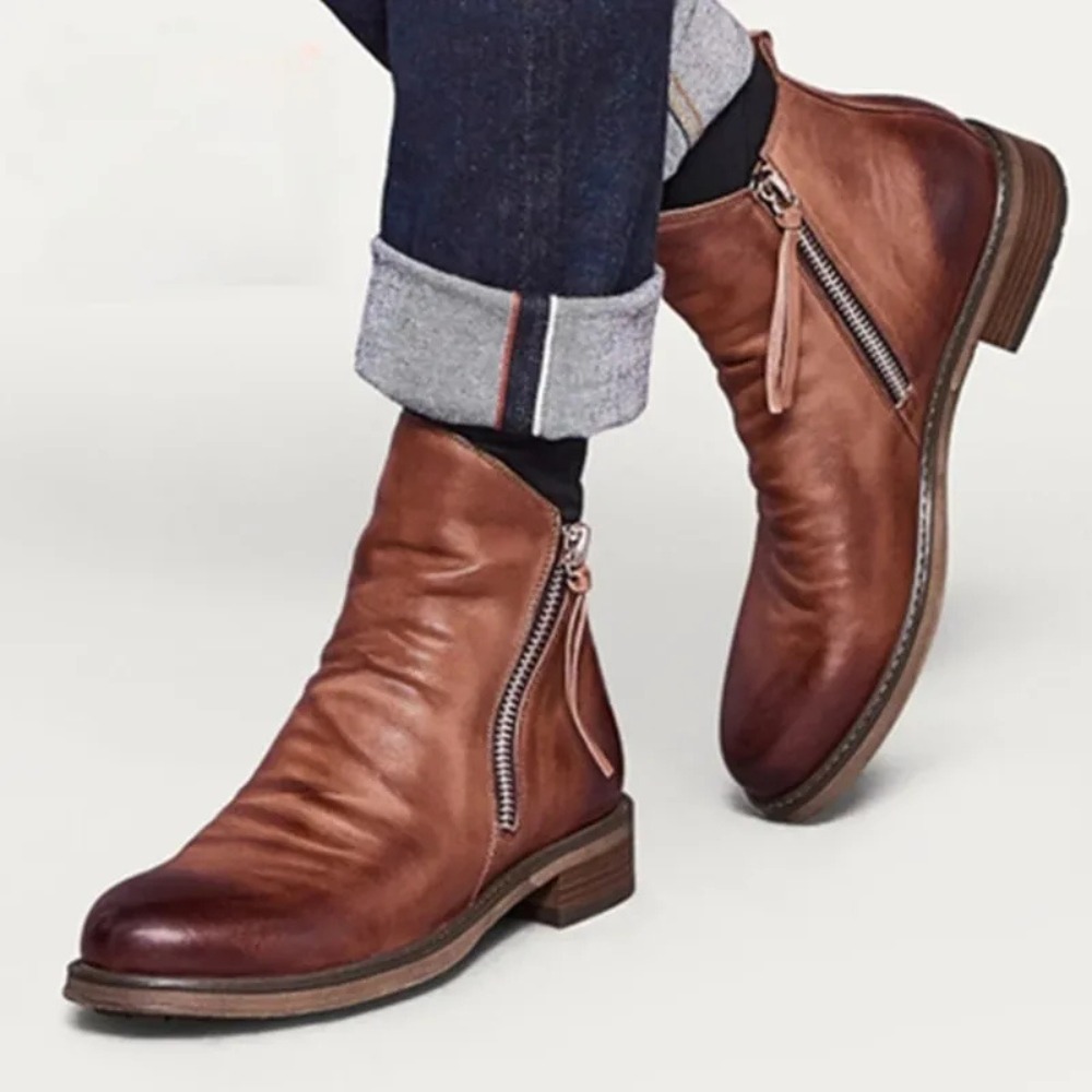 Botines Chelsea Hombre | PU con Cremallera Lateral
