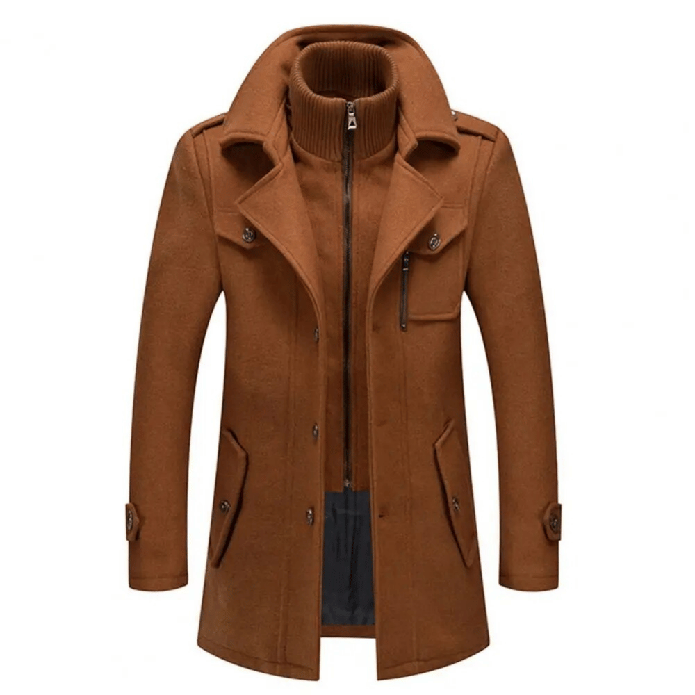 Chaqueta Hombre | Doble Cuello en Color Liso