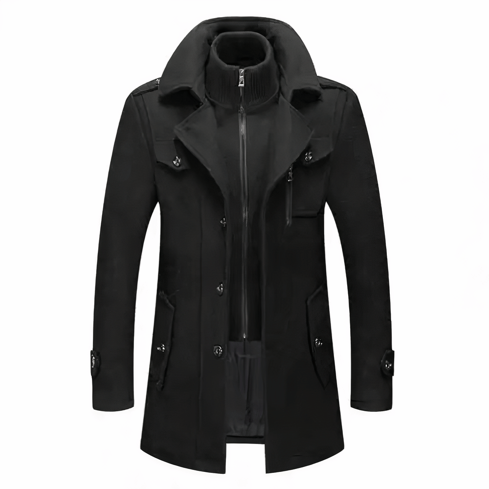 Chaqueta Hombre | Doble Cuello en Color Liso