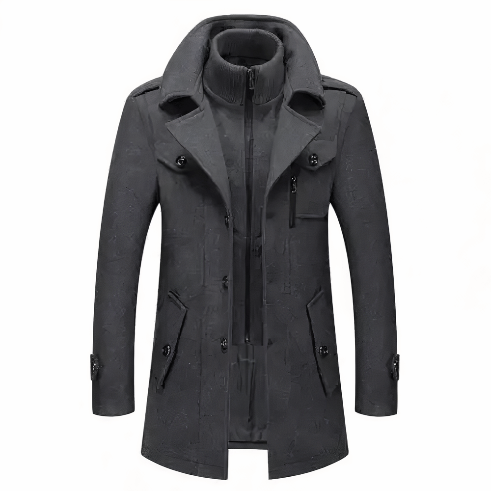 Chaqueta Hombre | Doble Cuello en Color Liso