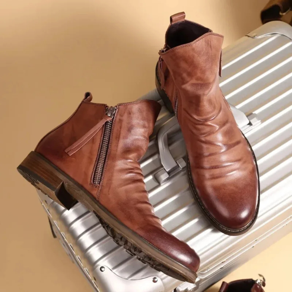 Botines Chelsea Hombre | PU con Cremallera Lateral